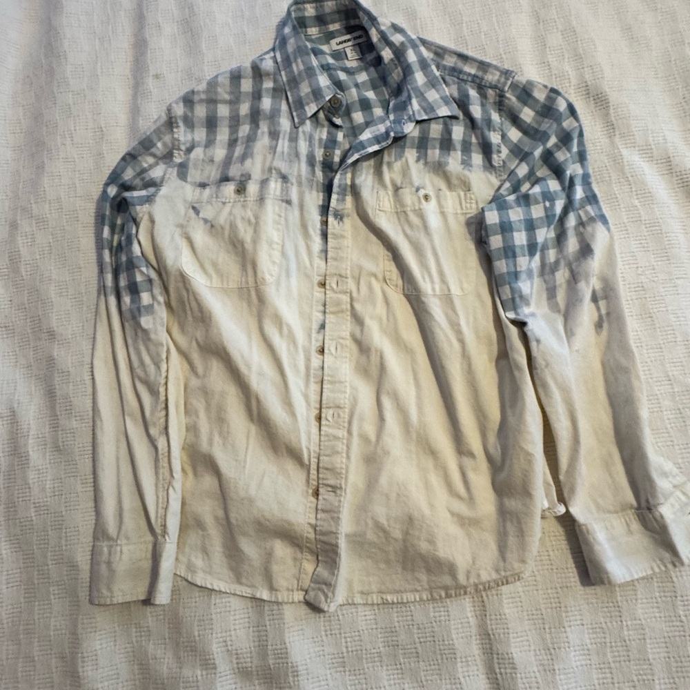 Lands End Bleached Flannel Mens XL